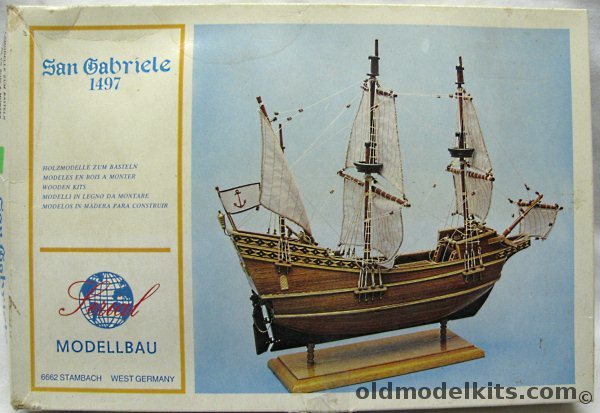 Serial 1/200 San Gabriele 1497 - High Speed Spanish Ship - 14 Inch Long Plank-On-Frame Wood and Metal Ship Kit, 04036 plastic model kit